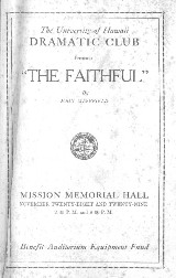 Program cover for The Faithful